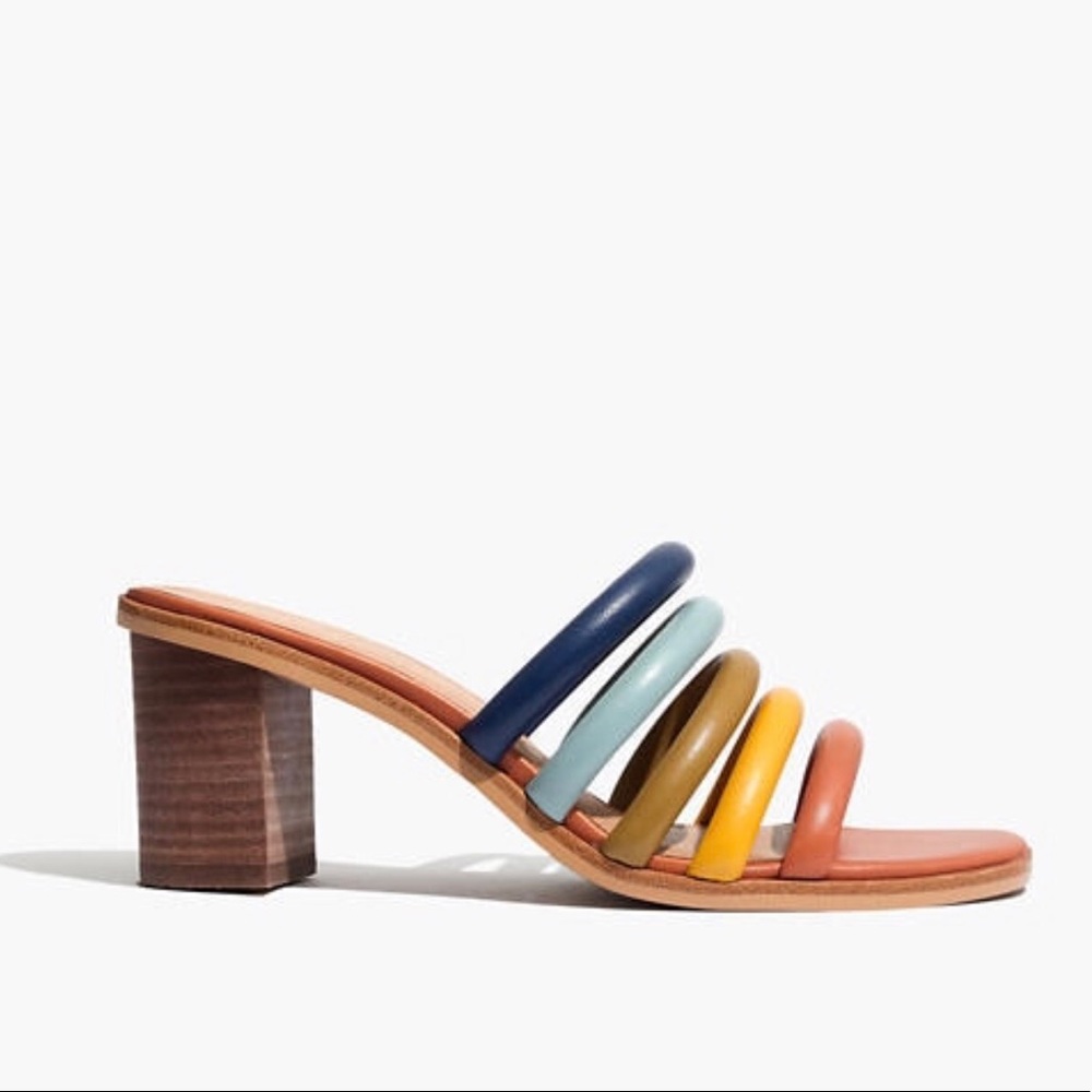 The Addie High-Heel Mule in Blue horizon multi🌈